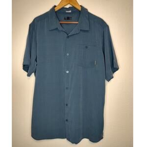 Columbia Men's Blue Short Sleeve Button Up Camp Shirt Size XXL